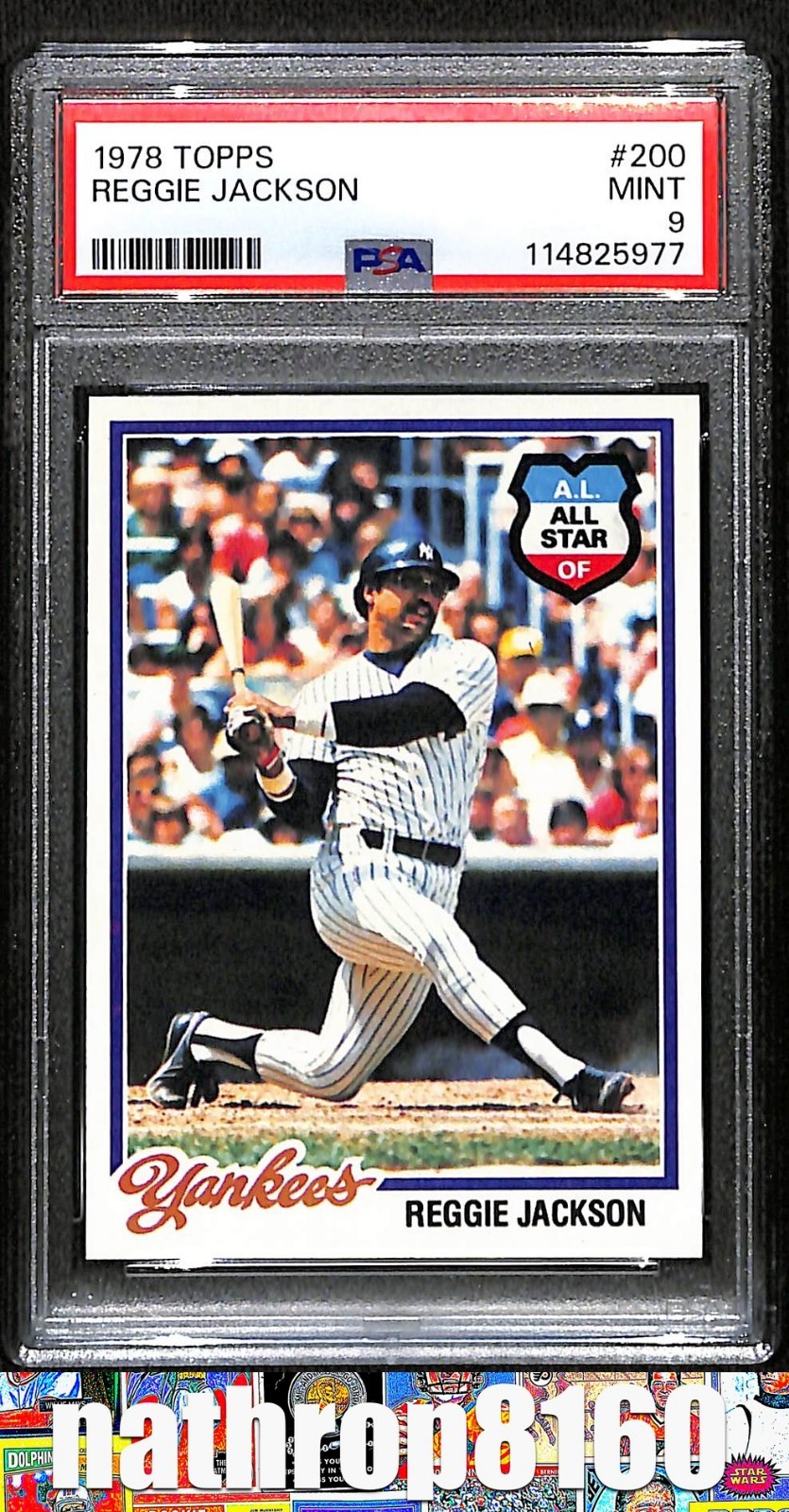 1978 Topps Baseball Card #200 Reggie Jackson HOF New York Yankees PSA 9 13400