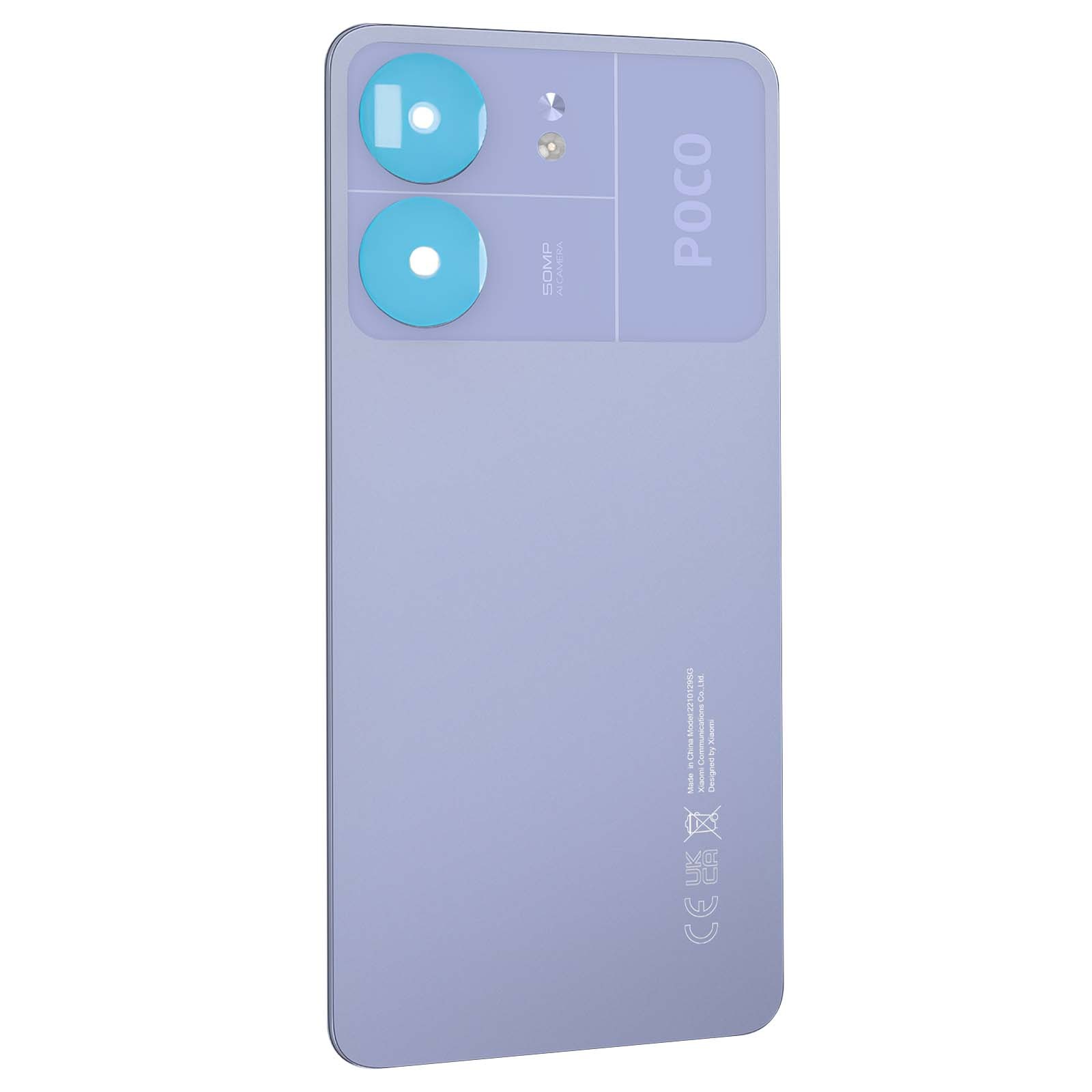 Cache batterie Xiaomi Poco C65 violet de remplacement Clappio - 3