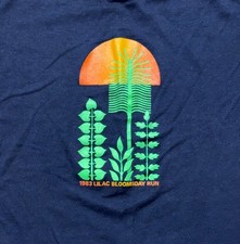 Vintage 1983 Bloomsday Marathon Shirt SIZE M Thin Soft Spokane Nike Blue Tag