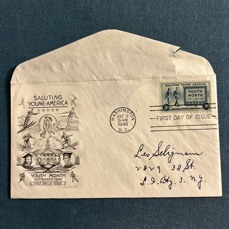 963 Salute to Youth FDC Smart Craft Cachet Aug 11, 1948