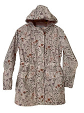 Girls TU Floral Pink Hooded Coat 11-12 yrs Jacket Pretty Fleece lined Zip Up