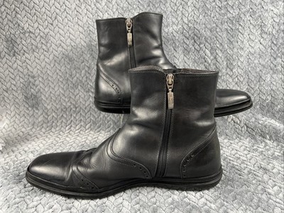 Cesare Paciotti Ankle Boots US 7 Black Italian Leather Biker  display picture 1