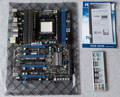 MSI 790 FX-GD70 ATX Mainboard AMD Crossfire mit Zubehör