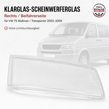 Für VW T5 Multivan Caravelle Transporter 03-09 Rechts Scheinwerferglas DE