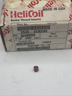 QTY 25, HELI-COIL, 3585-3CN285, MS21209C1-15, 10-32 UNF 1.5D, NOS
