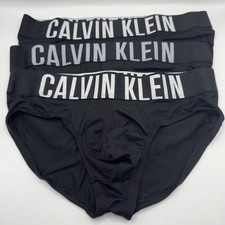 Calvin Klein 3 Pack Adult Men  s Intense Power Hip Brief Underwear Black Size M