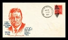 US COVER THEODORE ROOSEVELT 6C FIRST DAY ISSUE THERMOGRAPHED CACHET