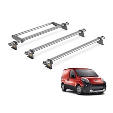 Citroen Nemo Roof Racks for 2008+ 3x Steel Roof Bars & Roller Van Guard Trade
