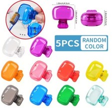 Toothbrush Travel Cover 5 Pieces Dustproof Cap Random Colors Portable