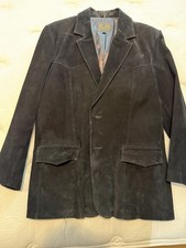 Scully Black Suede Leather Western Sport Coat 42R/42" Chest Never Worn