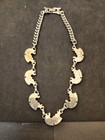 Barclay Art Deco Necklace Choker Silvertone 16" — photo 8