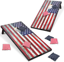 Cornhole Board Set 4X2 Regulation Size Cornhole Set with Carrying Bags 8 Bean