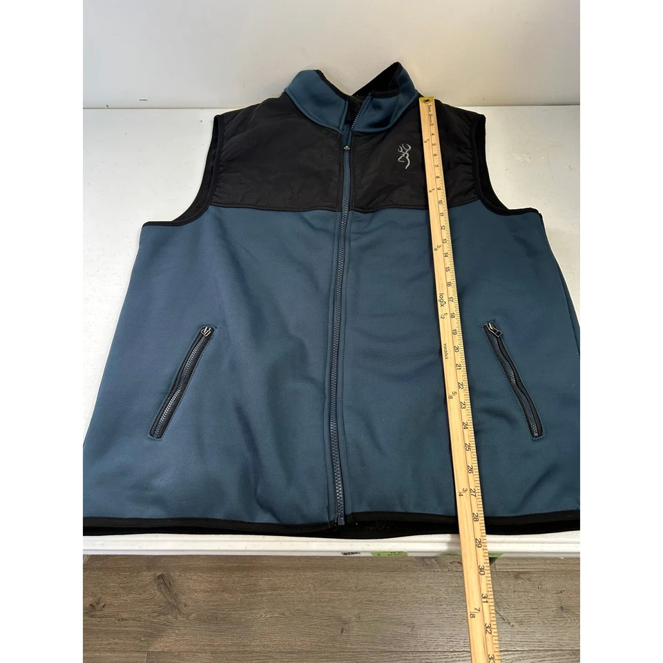Browning Vest Men's Blue Black Full Zip Puffer Quilted Outdoor Gilet Size XL - Image 4 of 4