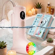 Bath Jet Spa, Bubble/Jet Mode, Cordless Portable Bathtub with 2600mAh LED Light