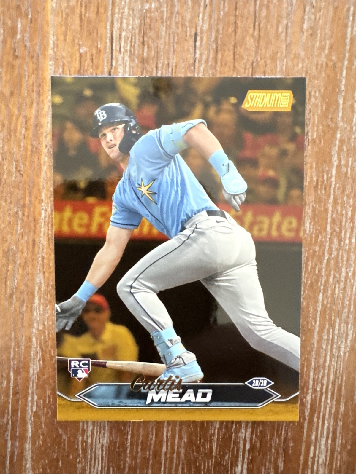 2024 Topps Stadium Club Curtis Mead Gold Foil Parallel Rookie RC #271 Rays
