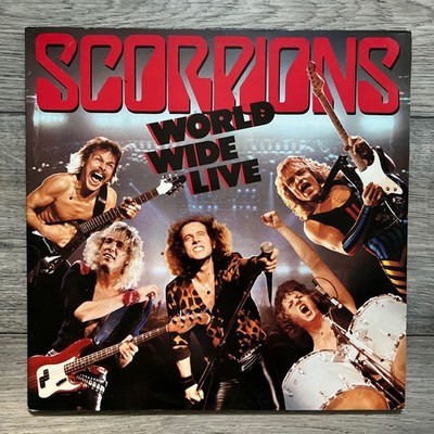 Scorpions World Wide Live Double LP Vinyl Record Harvest 166-240343 1985 Metal