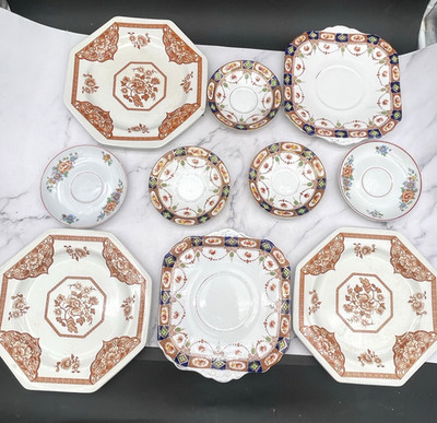 10 Pc Vintage Mismatched Plates Gallery Wall Collection Granny Shabby Decor