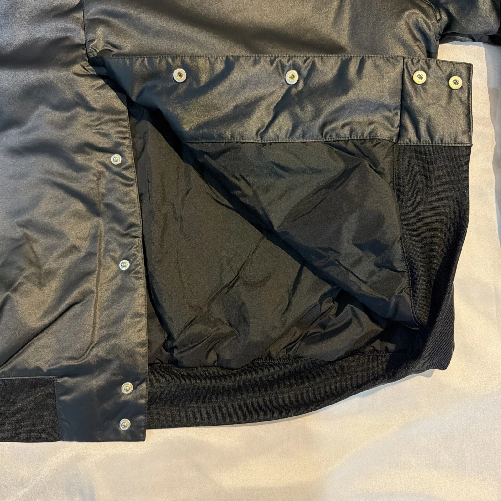 $150 Nike Air Jordan Bomber Jacket IF1947‑010 Men’s Sz L Black Lifestyle - product detail image 8