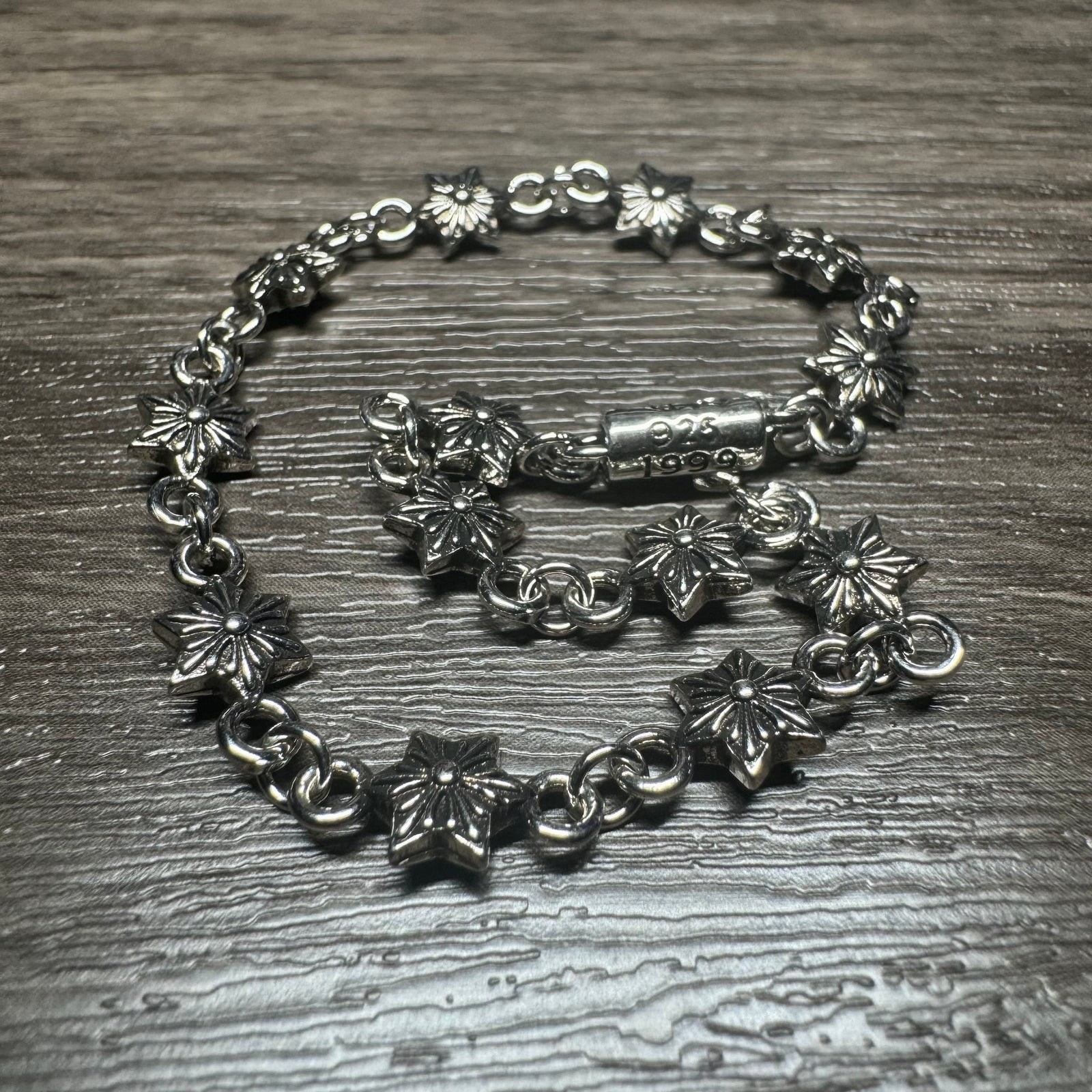 925 Sterling Silver - Star Chain Bracelet