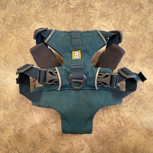 Ruffwear XS Front Range Dog Harness Harness Hiking Teal ID Pocket Belly Panel