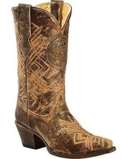 CORRAL Women's Dreamcatcher Fringe Cowgirl Boot Snip Toe - R1359