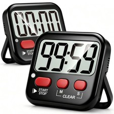 2 Pack Digital Magnetic Kitchen Timer for Kids Cooking Classroom