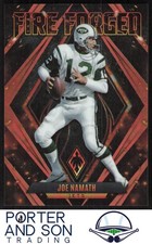 Joe Namath #/99 Fire Forged Orange 2022 Panini Phoenix #FF-4 Jets Football Card