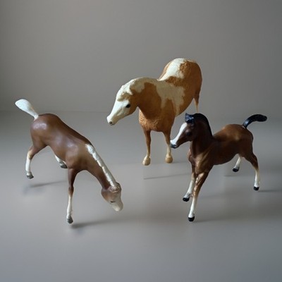 3 Breyer Horse Different style Size shapes~USED~Marked USA~ SOLD AS A SET