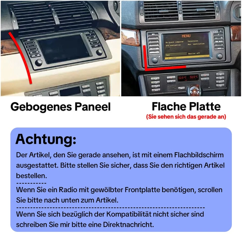 4+64GB Für BMW 5er M5 E39 X5 E53 Android 14 Autoradio 7" GPS Navi CarPlay DSP FM - Bild 4 von 4