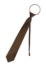 Vesuvio Napoli PreTied Men's Necktie Paisley CHOCOLATE BROWN Mens 3 IN, Brown