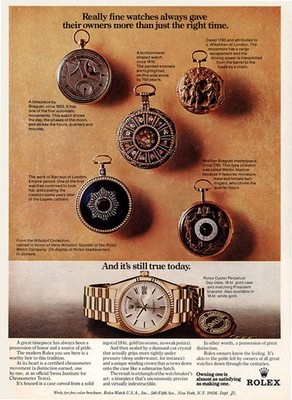 1973 Rolex: More Than Just The Right Time Vintage Print Ad