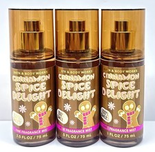 NEW CINNAMON SPICE DELIGHT 3- PACK TRAVEL BODY MIST Bath Body Works