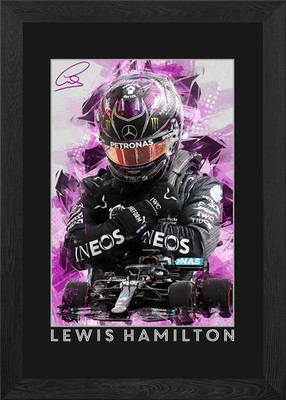 Lewis Hamilton Gerahmtes Wandbild Poster Leinwanddruck Bild