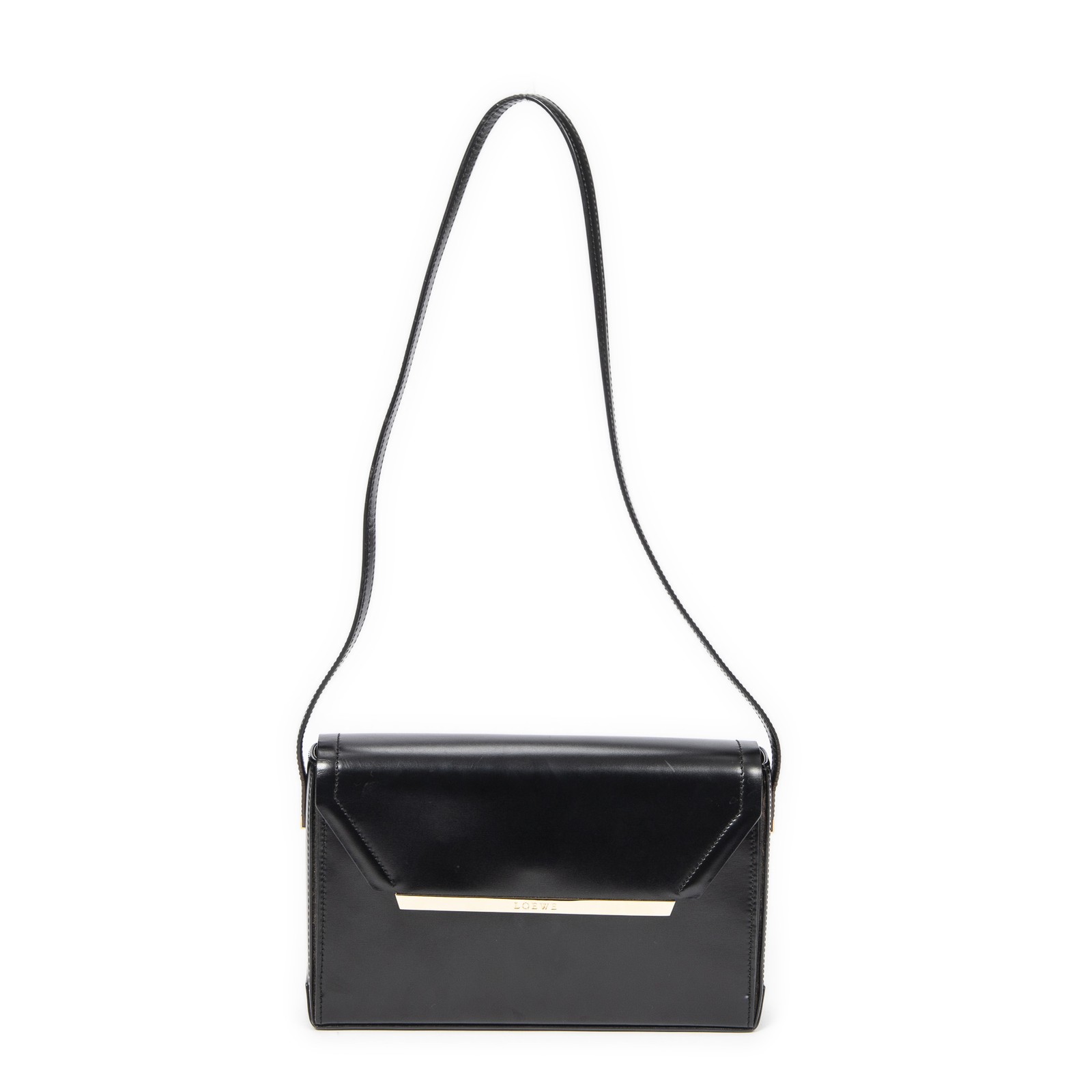 Loewe Black Vintage Rectangular Flap Shoulder bag… - image 1