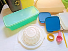 25 Vintage Tupperware Lot Cake Carrier Egg Tray Jello Mold Snack Containers — photo 8