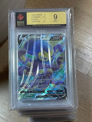 Pokemon Grapploct V 2020 Sword and Shield RGS 9 Mint Holo Trading Card