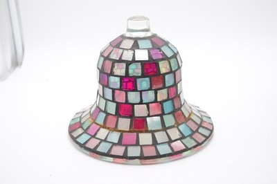 Vintage Mosaic Art Glass Decor Multicolor Tile Boho Accent Sculpture 8x6.5