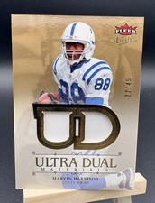 Fleer Ultra 2007 Dual Materials Marvin Harrison #UDM-MH Colts Patches Serial /45