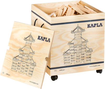 Creative Wooden Building Set - 1000 Planks in a Storage Chest for Ages 3+