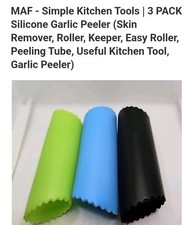 Garlic Peeler Roller, Silicone Tube Skin Remover Kitchen Tool 3 Colors