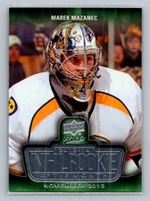 14-15 2014-15 UPPER DECK MVP MAREK MAZANEC NHL ROOKIE OF THE MONTH PREDATORS