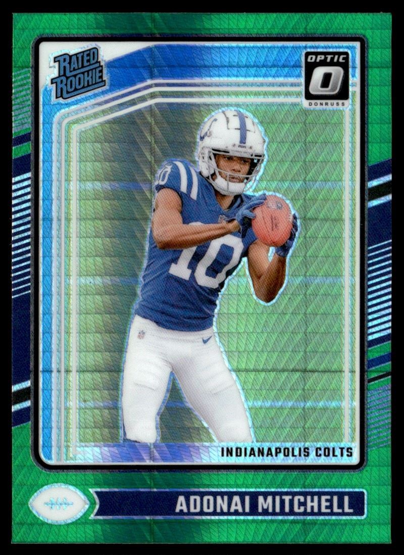 2024 Donruss Optic Green Hyper Prizms Adonai Mitchell Indianapolis Colts #203