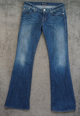 Rock & Republic Damen Jeans Größe W34 L34 Blau Kasandra Bootcut Pink Stitch Logo