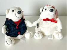 Vintage 1998 Exclusive Coca-Cola Two Polar Bears Plush Bean Bag Collectible