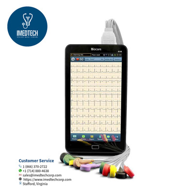 BioCare iE10 Portable 12 Lead ECG Machine | 12 Channel Resting EKG | Auto Analys