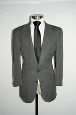 CHRISTIAN DIOR 44R VTG MONSIEUR LUXURY DESIGNER SUIT JACKET STRIPED Black