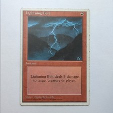 MTG Lightning Bolt MTG (4ED) Core Set 4th Edition Regular Common
