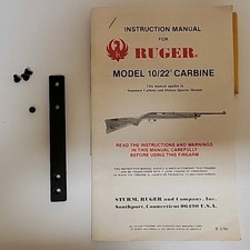 Factory RUGER 10/22 Carbine Scope Mount Base For Tip-off Mounts Owners Manual