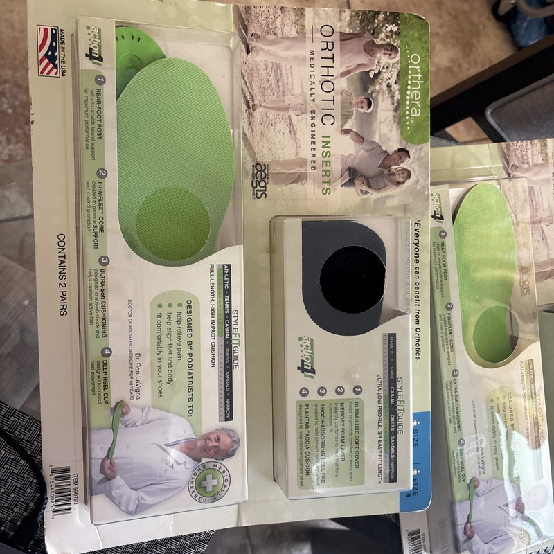 NEW! Orthera Orthotic Shoe Inserts, Set Of 2 | Sizes: Women 8.5-10, Men’s 7.5-9