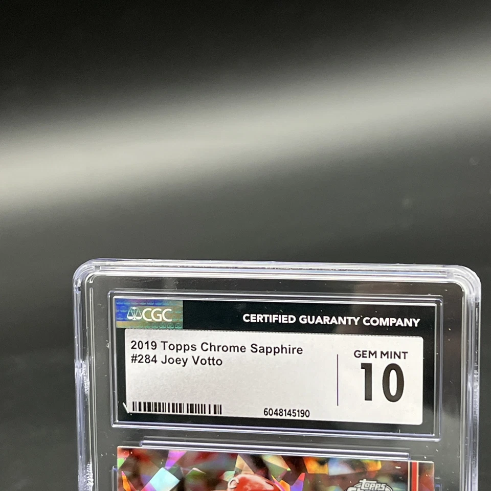 2019 Topps Chrome Sapphire Edition Joey Votto, #284, Sapphire CGC Gem Mint 10 - Image 2 of 3